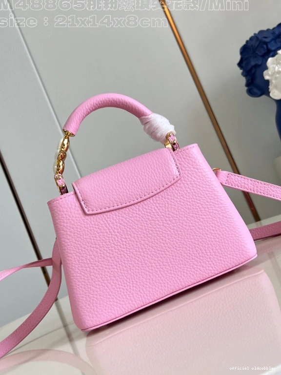 Official oldcobbler VUITTON MINI-21*14*8CM CAPUCINES LOUIS 0724